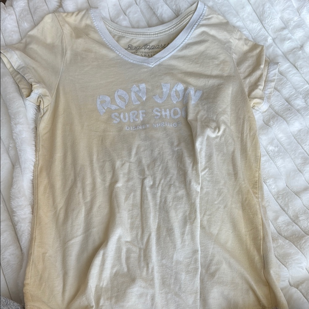 Ron Jon Cream Short Sleeve Tee Casual Cotton